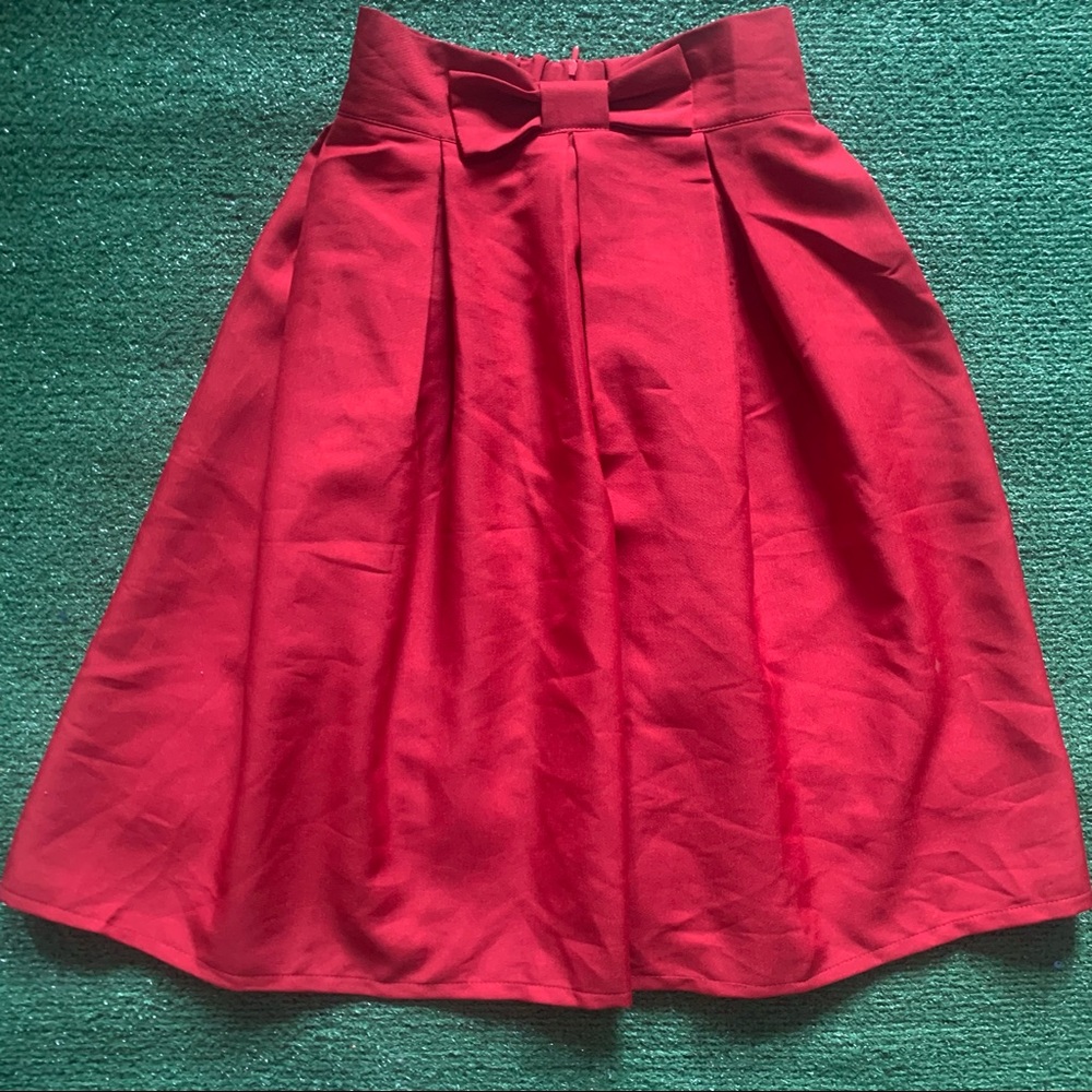 Red Skirt with Bow